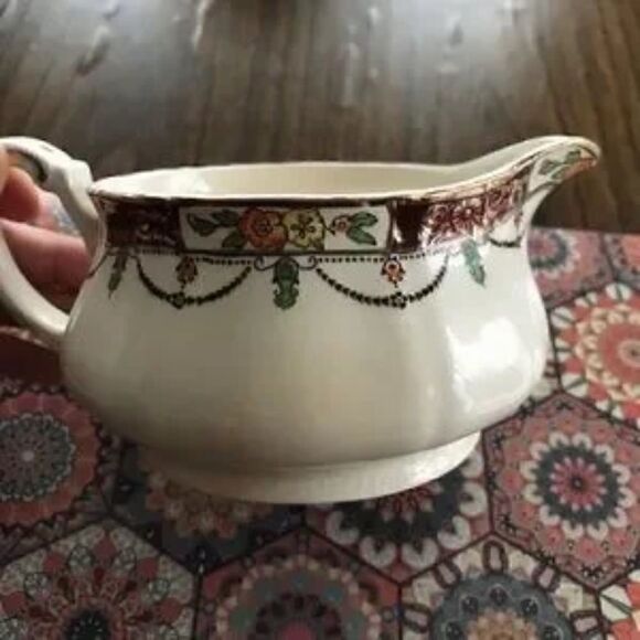 𝅺BEAUTIFUL vintage china Alfred Maekin Gravy Boat - Picture 2 of 10